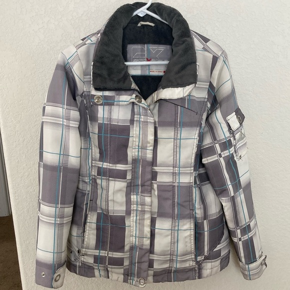 ZeroXposur Silver Flannel Ski Shell Jacket - Picture 1 of 14